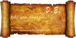 Dégen Evelin névjegykártya